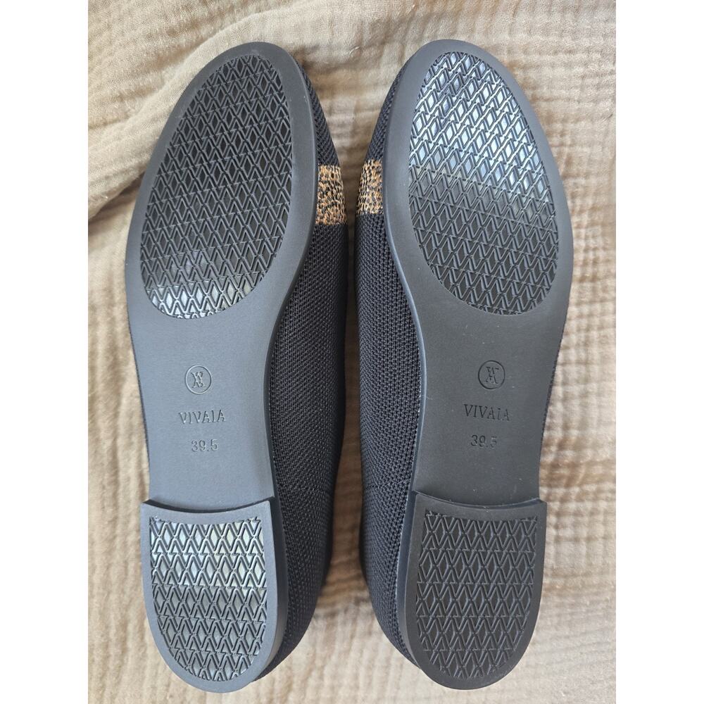 Vivaia Audrey Round-Toe Embroidered Loafer Black Cheetah Size 8.5 cat comfort - Picture 5 of 12